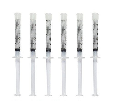 Teeth Whitening Gel 44% Carbamide Peroxide, 6 Tooth Bleaching Gel Syringe Dispensers 6 pcs