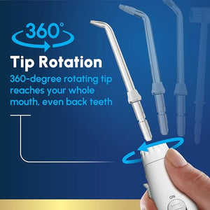 Waterpik Aquarius Water Flosser Professional For Teeth, Gums, Braces, Dental Care, Electric Power With 10 Settings, 7 Tips For Multiple Users And Needs, ADA Accepted, White WP-660, Packaging May Vary