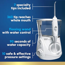 Load image into Gallery viewer, Waterpik Aquarius Water Flosser Professional For Teeth, Gums, Braces, Dental Care, Electric Power With 10 Settings, 7 Tips For Multiple Users And Needs, ADA Accepted, White WP-660, Packaging May Vary