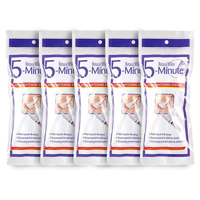 5 Pack Natural White 5-Minute Teeth Whitening Kits