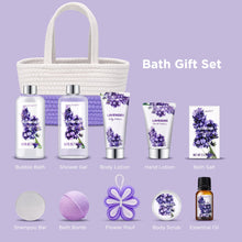 Load image into Gallery viewer, Spa Gift Baskets for Women - Body &amp; Earth 11pcs Lavender Gift Sets with Bubble Bath, Shower Gel, Body Lotion, Birthday Gifts for Women, Spa Kit for Mom Gifts, Purple Gifts