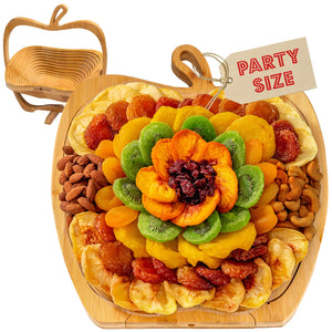 Dried Fruit Gift Basket– Healthy Gourmet Snack Box - Holiday Food Tray - Variety Snacks - Birthday, Sympathy, Mom, Dad, Corporate Tray - Bonnie & Pop