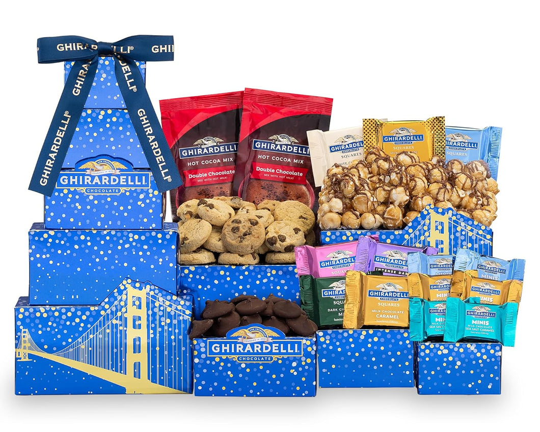 The Ghirardelli Chocolate Gift Tower by Wine Country Gift Baskets