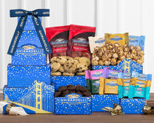 Load image into Gallery viewer, The Ghirardelli Chocolate Gift Tower by Wine Country Gift Baskets